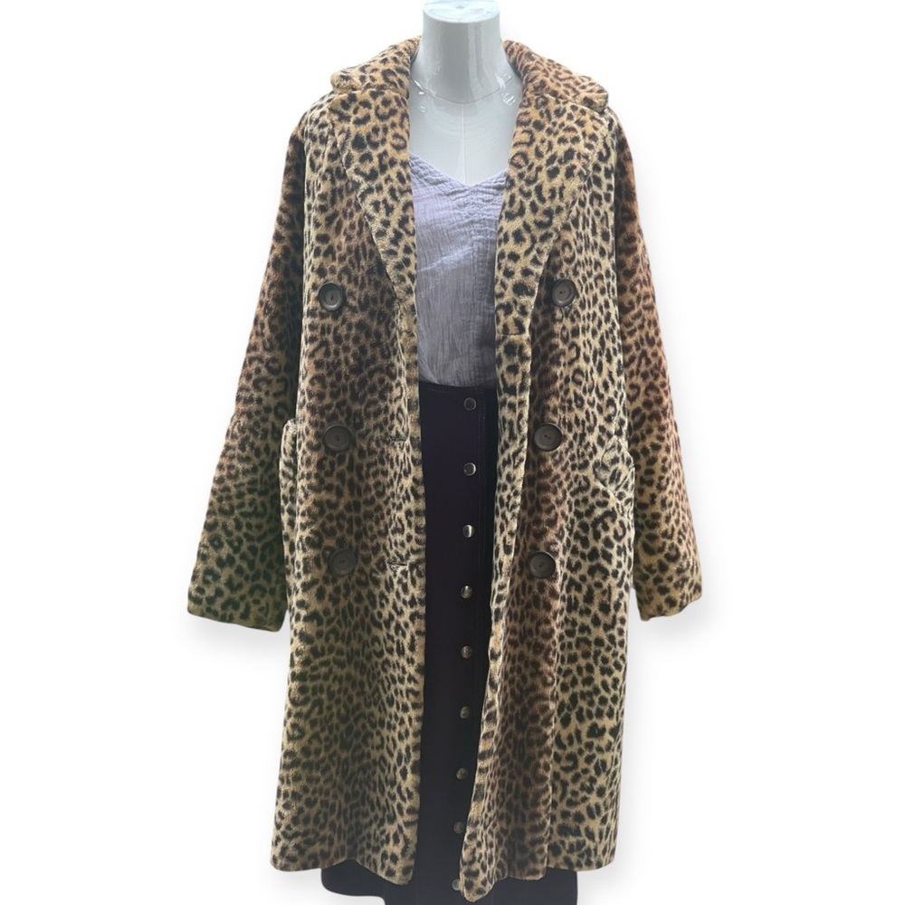 SOLD VTG Mid Century 50s 60s Leopard Print Women's Coat - Picture 2 of 13